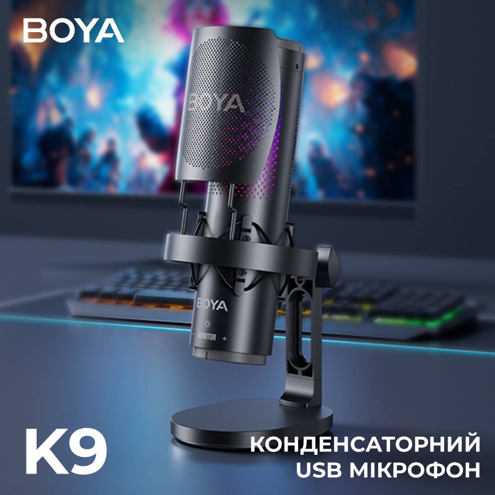 Внешний вид Микрофон BOYA K9 RGB Black