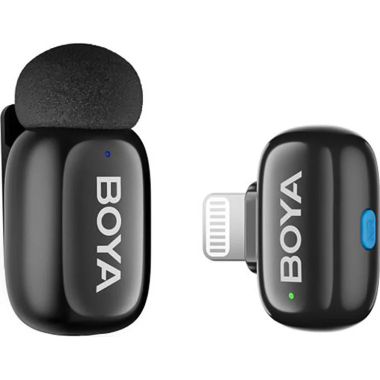 Микрофон BOYA Mini-16 Type-C Black Комплектация Мини-передатчик со встроенным микрофоном, приёмник Lightning, магнитный зарядный кабель, сумка для переноски