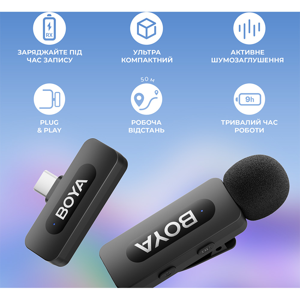 В интернет магазине Микрофон BOYA BY-V10 Type-C Black