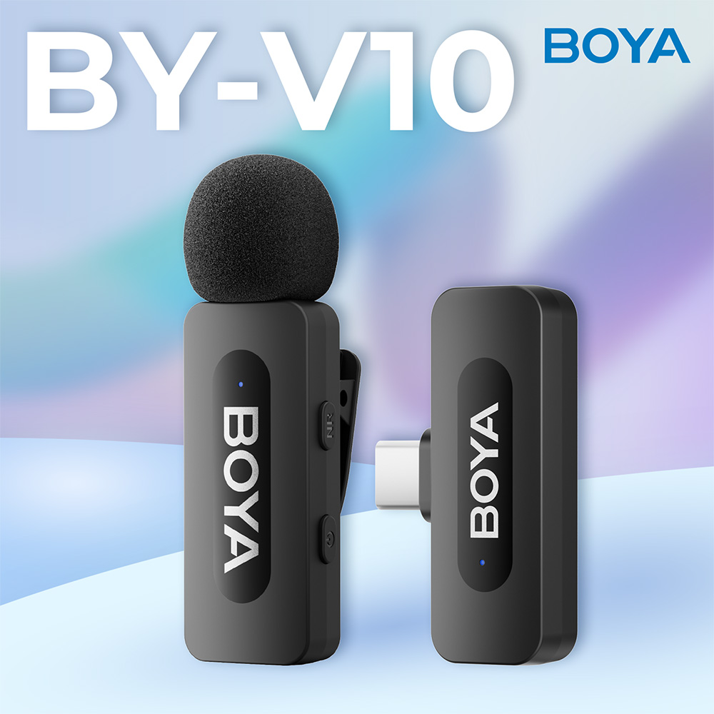 Микрофон BOYA BY-V10 Type-C Black Дополнительно частотный диапазон: 20–16 000 Гц, тип подключения: беспроводной, ёмкость аккумулятора: 95 мА·ч, время непрерывной работы: до 9 часов, время зарядки: до 2 часов, рабочая частота: 2,4 ГГц