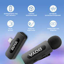 Мікрофон BOYA BY-V1 Lightning Black