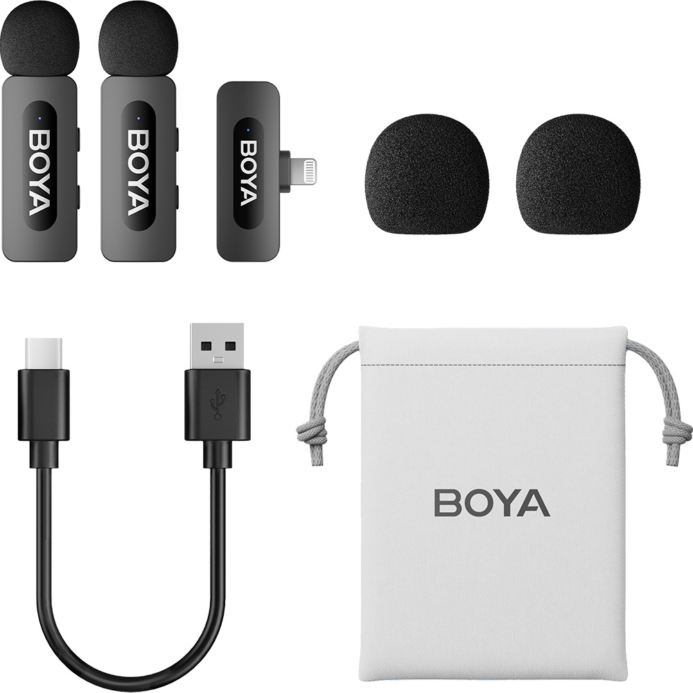 Мікрофон BOYA BY-V2 Lightning Black Матеріал Пластик