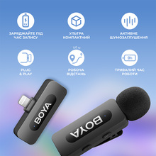 Мікрофон BOYA BY-V2 Lightning Black