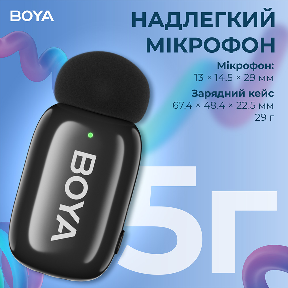Фото 15 Микрофон BOYA mini-18 TRS For Camera Black