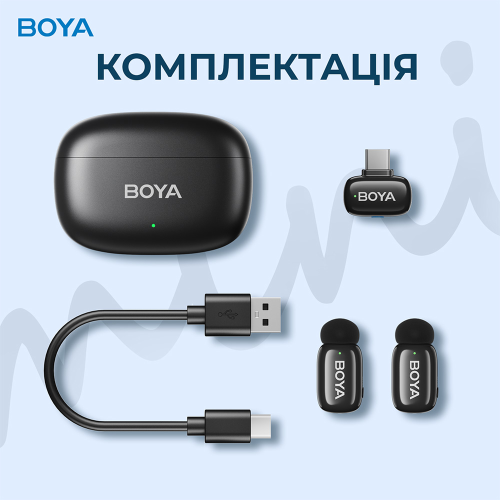 Фото 15 Микрофон BOYA mini-14 Type-C Black