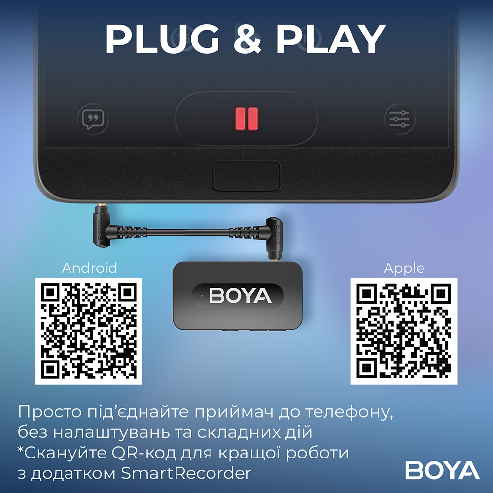В Украине Микрофон BOYA BY-V35 TRS for camera Black