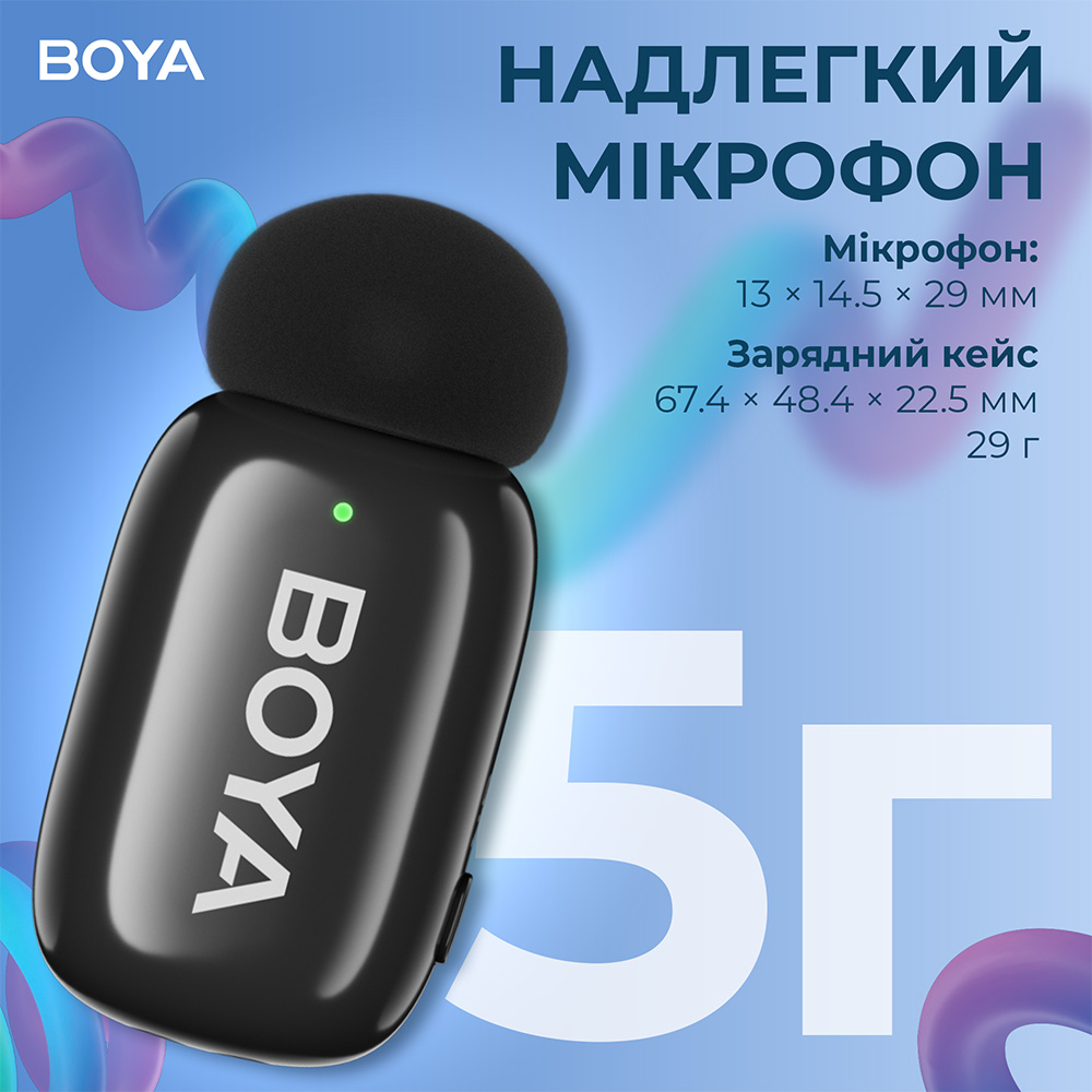 Обзор Микрофон BOYA mini-12 Type-C/Lightning Black
