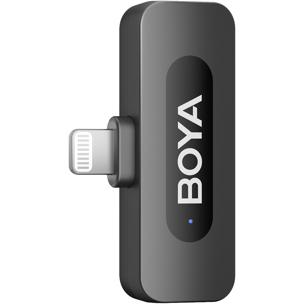 Микрофон BOYA BY-V3 Lightning Black Дополнительно Тип передачи: 2,4 ГГц, формат звука: 48 кГц / 16 бит, соотношение сигнал/шум: 80 дБ, встроенный микрофон: конденсаторный, время работы: до 6 часов