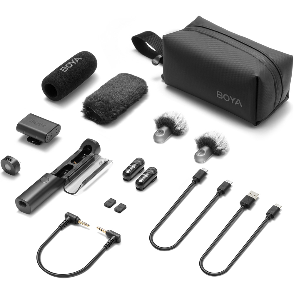 Микрофон BOYA Magic-07 Type-C Black Комплектация Микрофон, ресивер Type-C, зарядный кейс, зарядный кабель USB-A – USB-C, магнитный фиксатор, меховой ветрозащитный экран, поролоновый ветрозащитный экран для кейса, меховой ветрозащитный экран для кейса, сумка для хранения