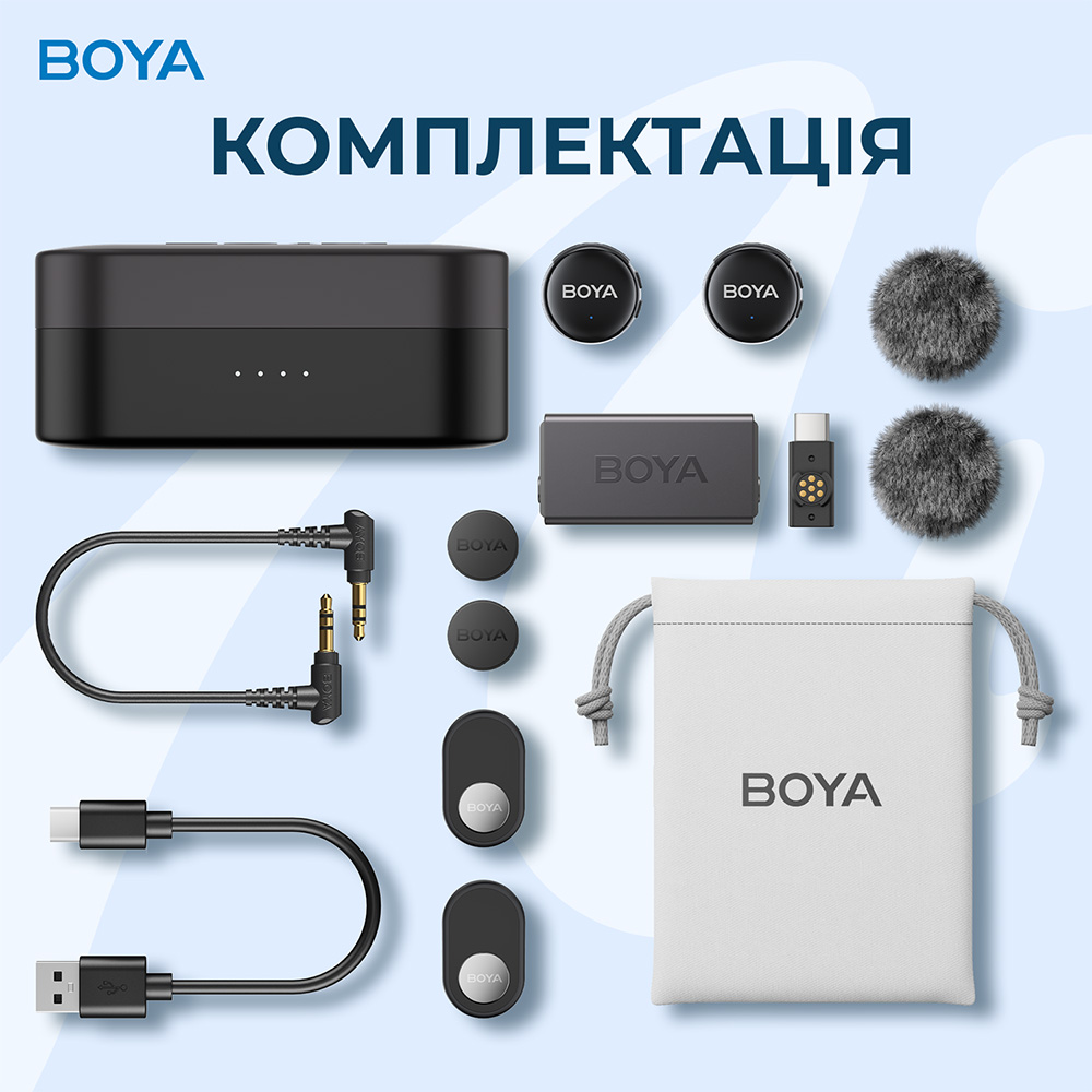 Фото 17 Микрофон BOYA LINK 3-02 Type-C/TRS Black
