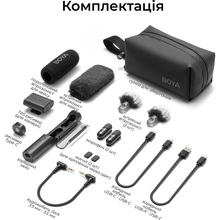 Микрофон BOYA Magic-07 Type-C/TRS Black
