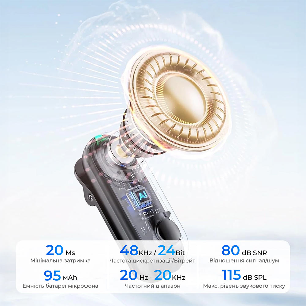 В интернет магазине Беспроводной микрофон BOYA Magic-03 Type-C/TRS Black