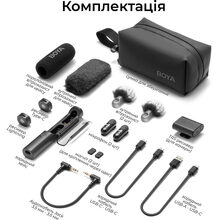Беспроводной микрофон BOYA Magic-02 Type-C/Lightning Black
