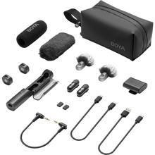 Беспроводной микрофон BOYA Magic-02 Type-C/Lightning Black