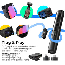 Микрофон BOYA Magic-07 Type-C/Lightning Black