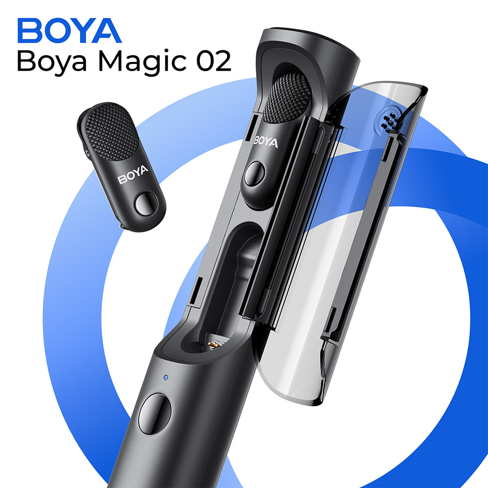 Беспроводной микрофон BOYA Magic-02 Type-C/Lightning Black Чувствительность  -33.5