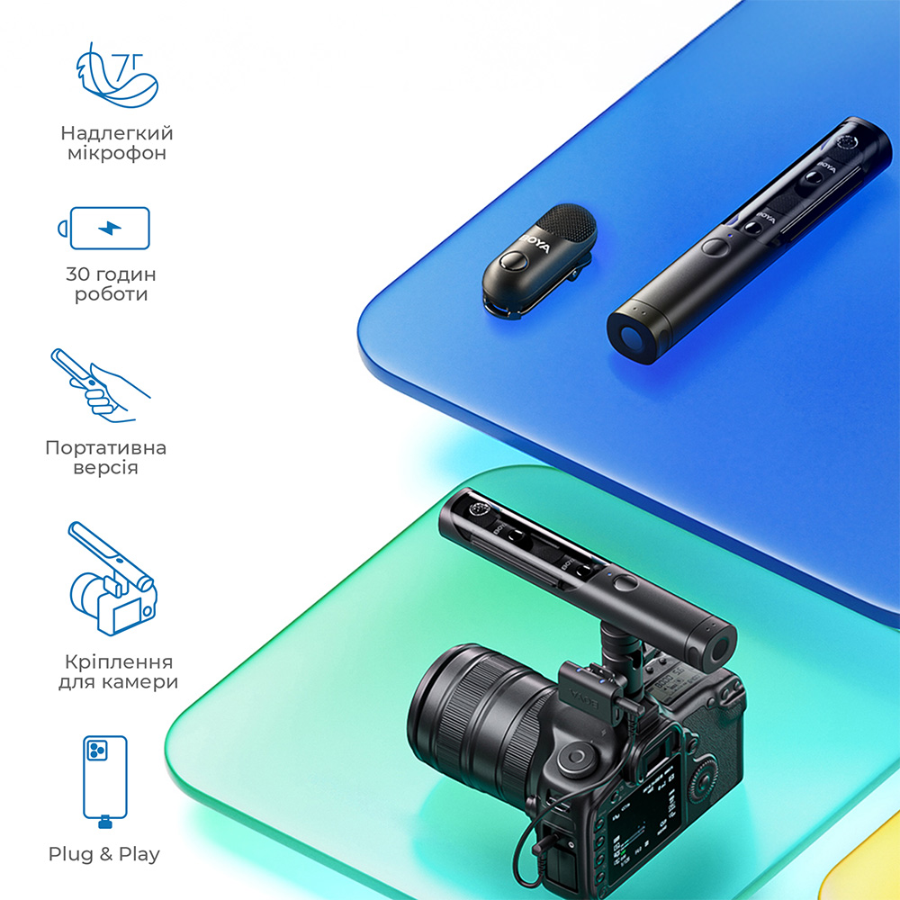 Покупка Микрофон BOYA Magic-07 Type-C/Lightning Black