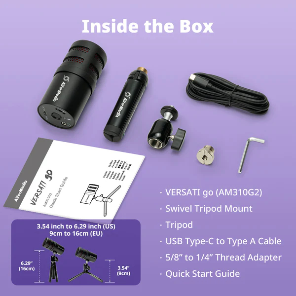 В Украине Микрофон AVERMEDIA AM310G2 Versati Go (40AAAM310AWL)