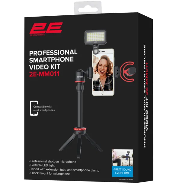 Фото 23 Микрофон 2E MM011 Vlog KIT 3.5 мм Black (2E-MM011)