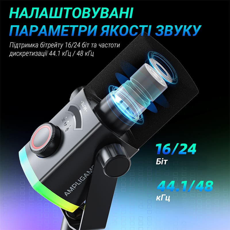 Внешний вид Микрофон FIFINE AM8PROT USB/XLR Black