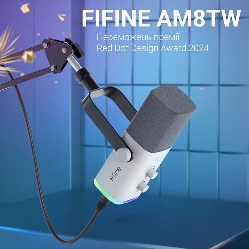 В Украине Микрофон FIFINE AM8TW USB/XLR White