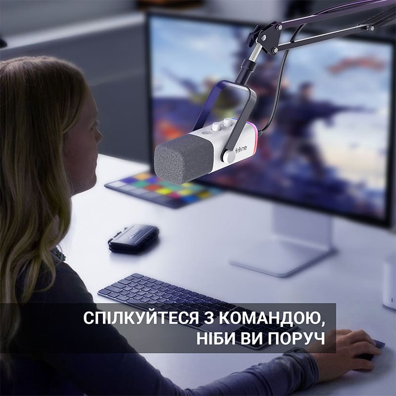 Изображение Микрофон FIFINE AM8TW USB/XLR White