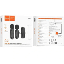 Микрофон HOCO L15 iP/Type-C Black (6942007638623)