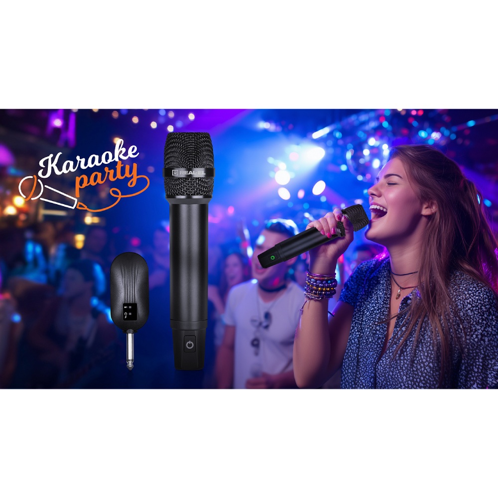 Изображение Микрофон REAL EL KM-830 + ресивер Black (EL121900001)