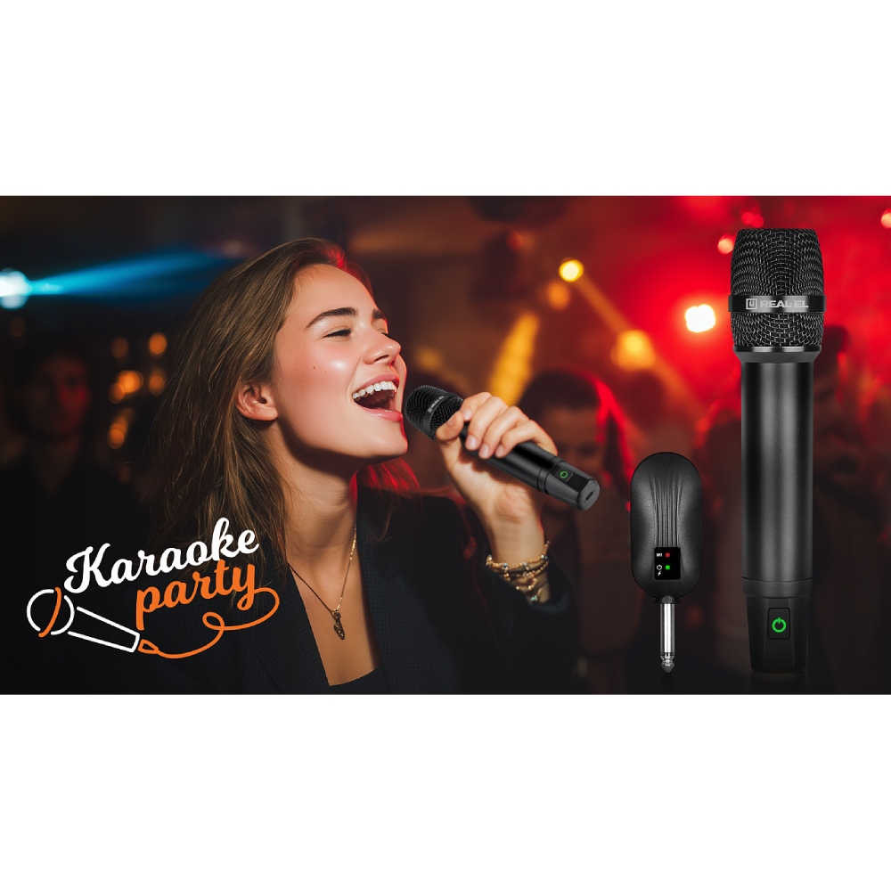 Покупка Микрофон REAL EL KM-830 + ресивер Black (EL121900001)