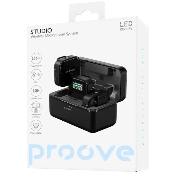 Микрофон петличный PROOVE Studio Black (PSWM15000201) Материал Пластик