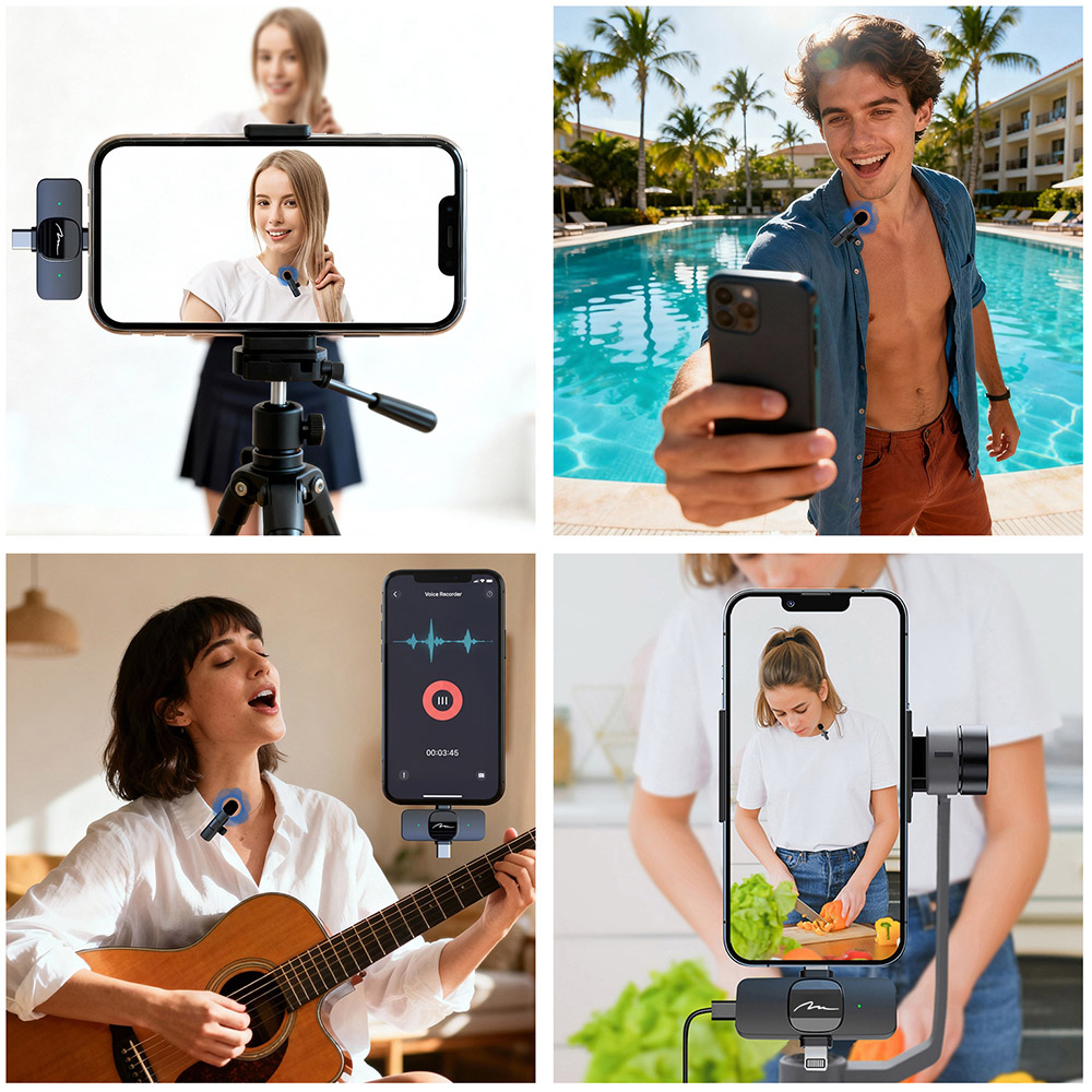 Покупка Микрофон Media-Tech MT416 USB-C/Lightning 2-Pack Micro-Mic Duo Black