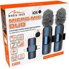 Микрофон Media-Tech MT416 USB-C/Lightning 2-Pack Micro-Mic Duo Black