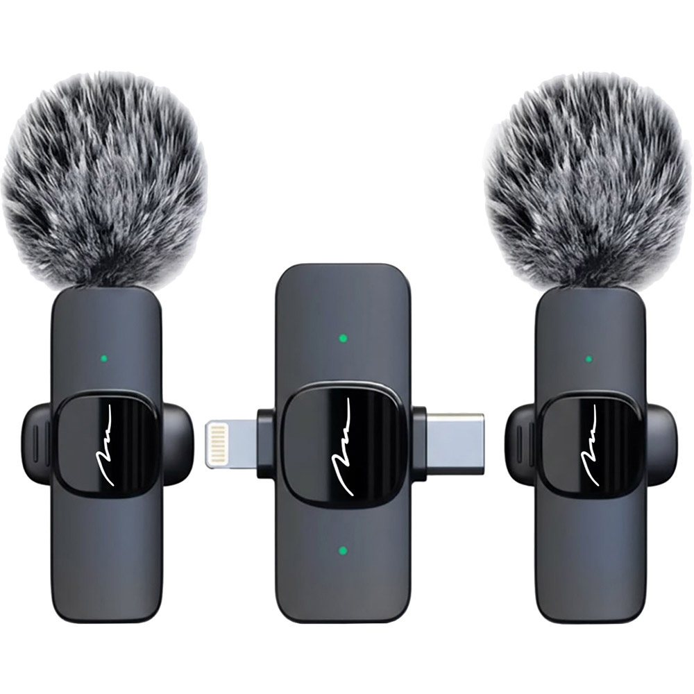 Микрофон Media-Tech MT416 USB-C/Lightning 2-Pack Micro-Mic Duo Black