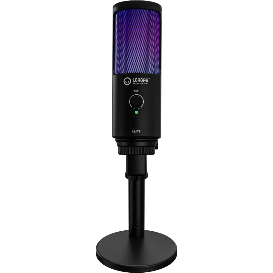 Мікрофон LORGAR Voicer SMP40 RGB Black (LRG-SMP40-BK) Чутливість -43
