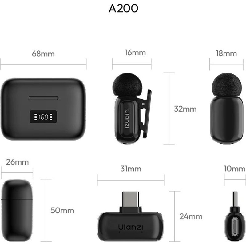 Фото Микрофон Ulanzi Vijim A200 Black (A046)