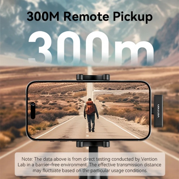 Покупка Мікрофон VENTION USB-C 2-Pack Wireless Lavalier with Charging Case Black (NCAB0)