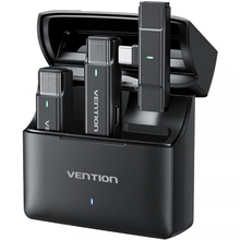 Мікрофон VENTION USB-C 2-Pack Wireless Lavalier with Charging Case Black (NCAB0)