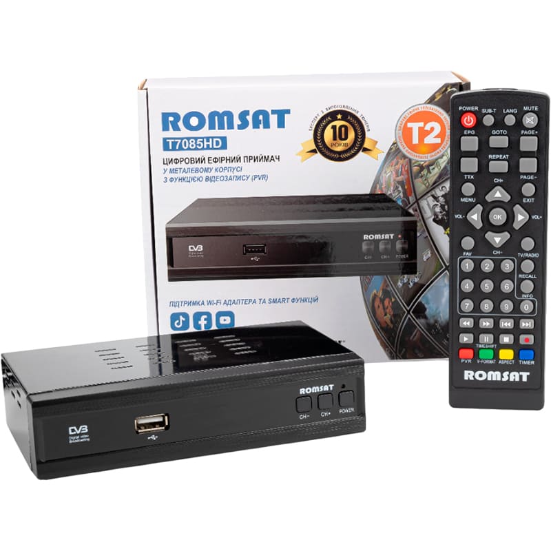 Заказать Цифровой тюнер ROMSAT T7085HD