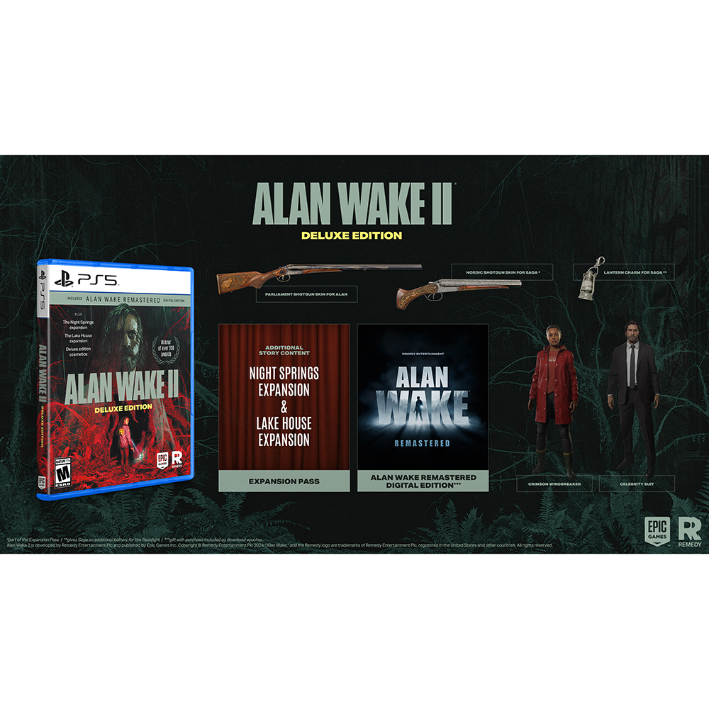 Грати Alan Wake 2 Deluxe Edition для Sony PLAYSTATION 5 (PS5) (5056635609427) Платформа PlayStation 5