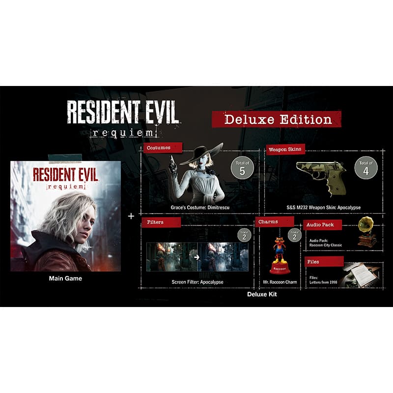 В Україні Грати Resident Evil Requiem Deluxe Edition для Sony PLAYSTATION 5 (PS5) (5055060908303)