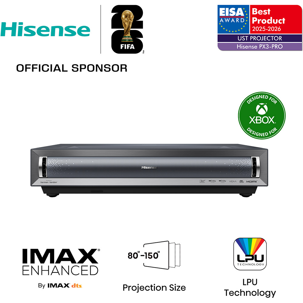 Проектор HISENSE PX3-PRO Діагональ зображення 80 - 150