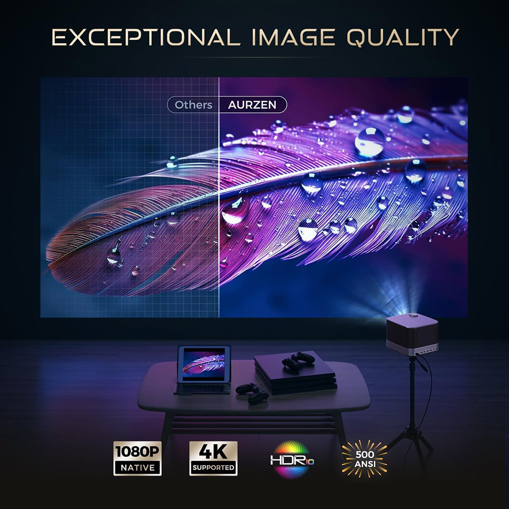 Проектор AURZEN Boom 3 Full HD Black (F503 FCC) Проектор AURZEN Boom 3 Full HD Black (F503 FCC) Максимально підтримувана роздільна здатність 1920 x 1080