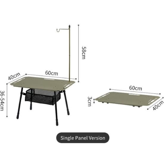 Стол складной NATUREHIKE CNK2450JJ025 Olive (6977465868855) Дополнительно со стойкой для фонарей