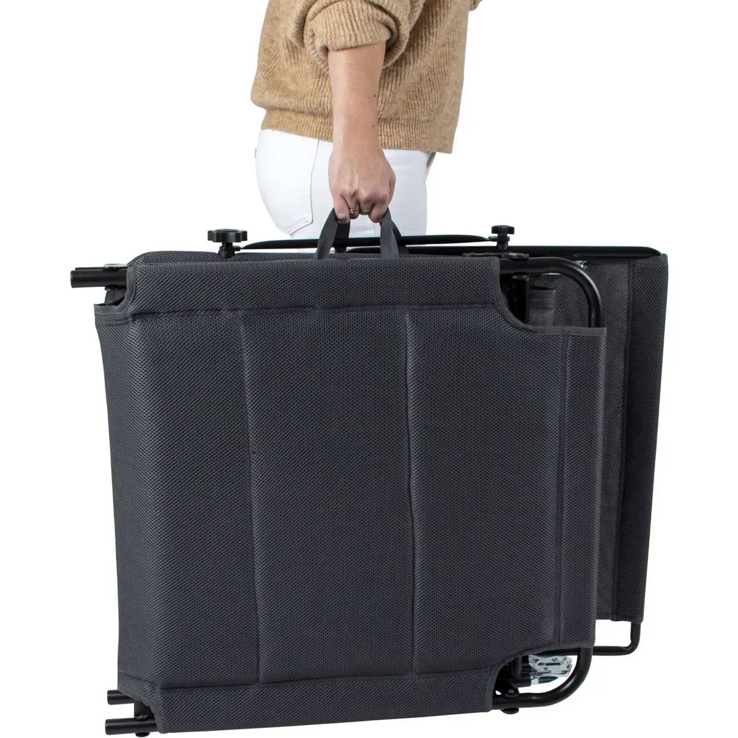 Ліжко BO-CAMP Sun Lounger With Sunscreen 5 Positions Grey (1304492) Тип ліжка