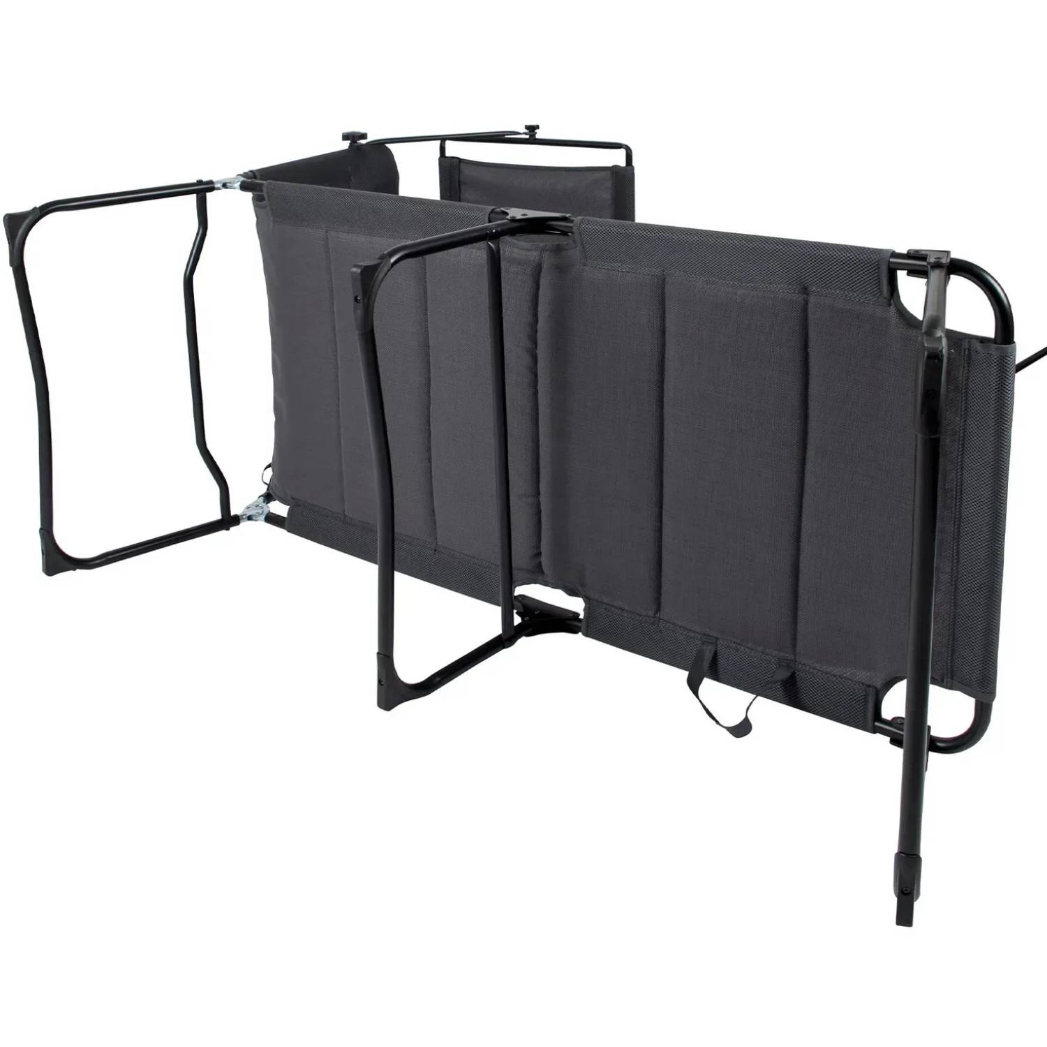 Ліжко BO-CAMP Sun Lounger With Sunscreen 5 Positions Grey (1304492) Додатково Висота сидіння: 36 см; сонцезахисний козирок: 1 шт