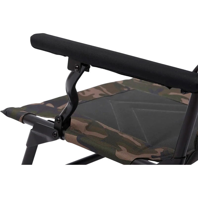 Кресло PROLOGIC Avenger Relax Camo Chair W/Armrests & Covers (1846.15.48) Дополнительно Большой матрас с мягкой подкладкой; Камуфляж Avenger; Регулируемые ножки; Шарнирные платформы на ножках; Подлокотники с неопреновым покрытием; Высота ножек 30 - 40 см