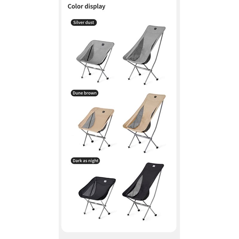 Стул раскладной NATUREHIKE Stellaluna L04 CNK2450JJ015 М Grey (6976023929892) Материал каркаса алюминий