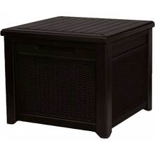 Стіл-скриня Keter Cube Rattan 208 л Коричневий (7290106924840)