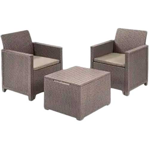 Набір меблів KETER Emma balcony set стіл-скриня бежевий (8711245147895)