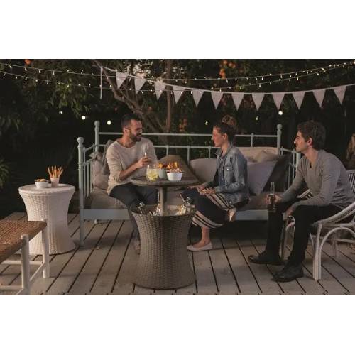 Зовнішній вигляд Стіл-трансформер KETER Cool Bar Rattan Коричневий (17194548)